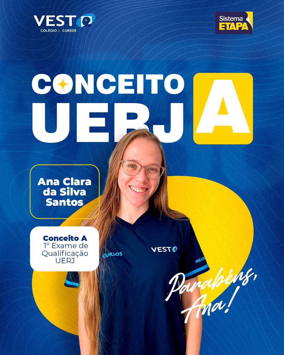 ANA CLARA DA SILVA SANTOS – CONCEITO A – UERJ